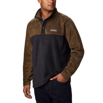 Columbia Pullover Heren, Steens Mountain Half Snap Fleece Zwart Olijfgroen, 62ONPTUWG